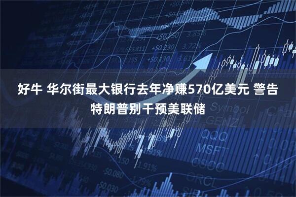 好牛 华尔街最大银行去年净赚570亿美元 警告特朗普别干预美联储